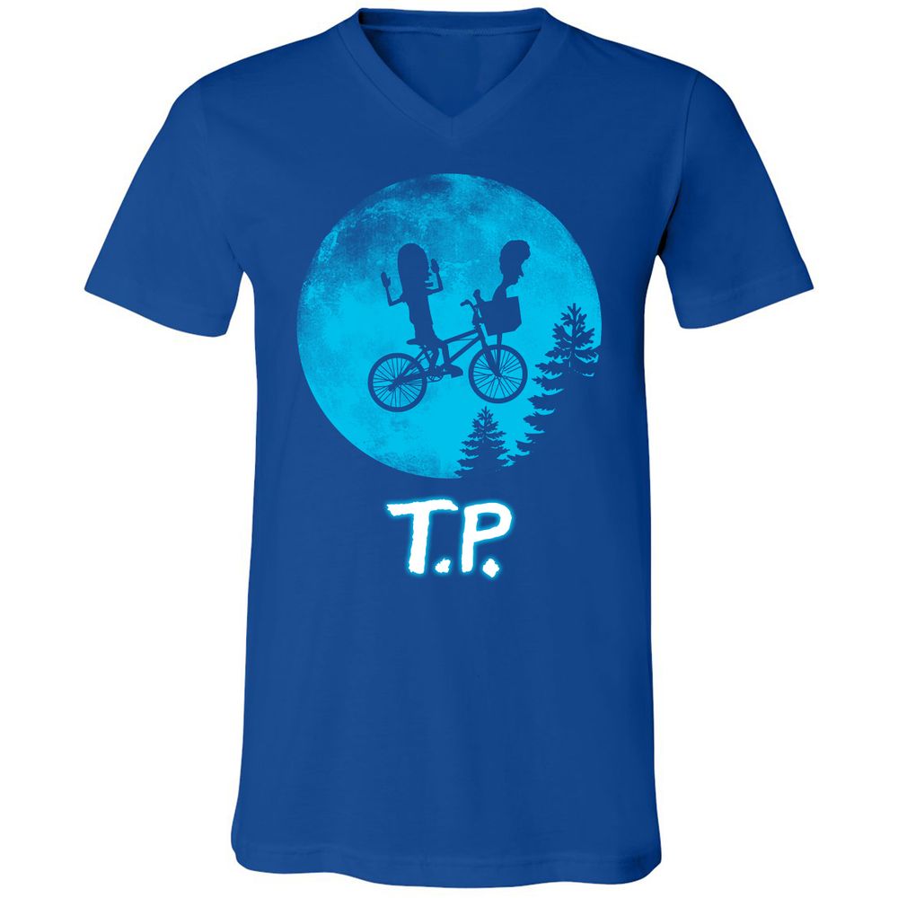 Unisex V-Neck T-Shirt - L9NZK168 - True Royal - 4