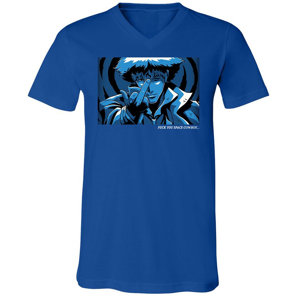Unisex V-Neck T-Shirt - WTQ5LRAN - True Royal - 4