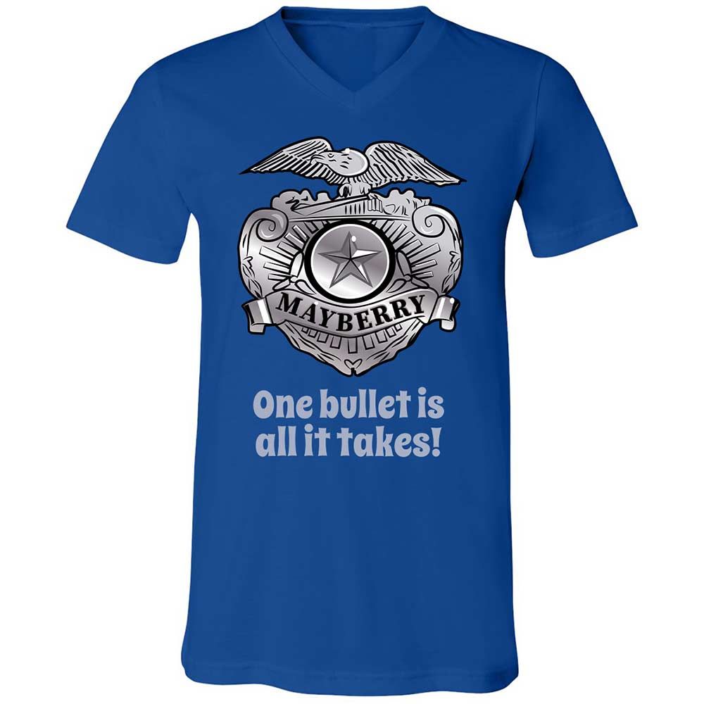 Unisex V-Neck T-Shirt - S3N4JZDA - True Royal - 4