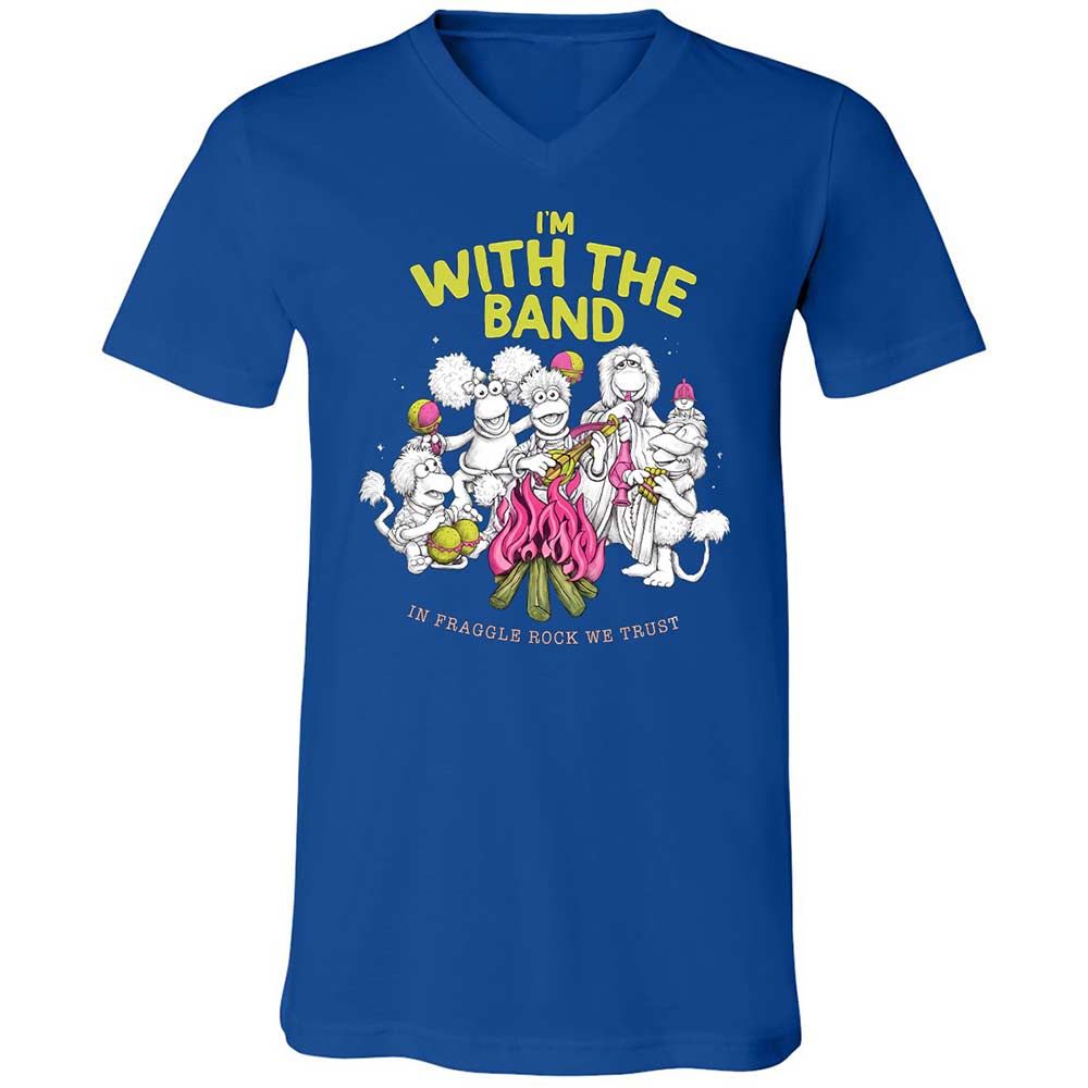 Unisex V-Neck T-Shirt - 87A15QZF - True Royal - 4