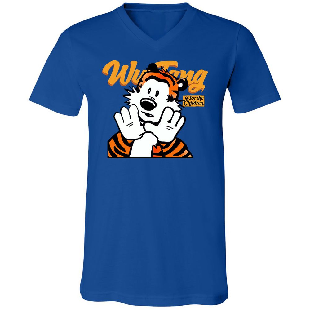 Unisex V-Neck T-Shirt - M7VLWC9B - True Royal - 4