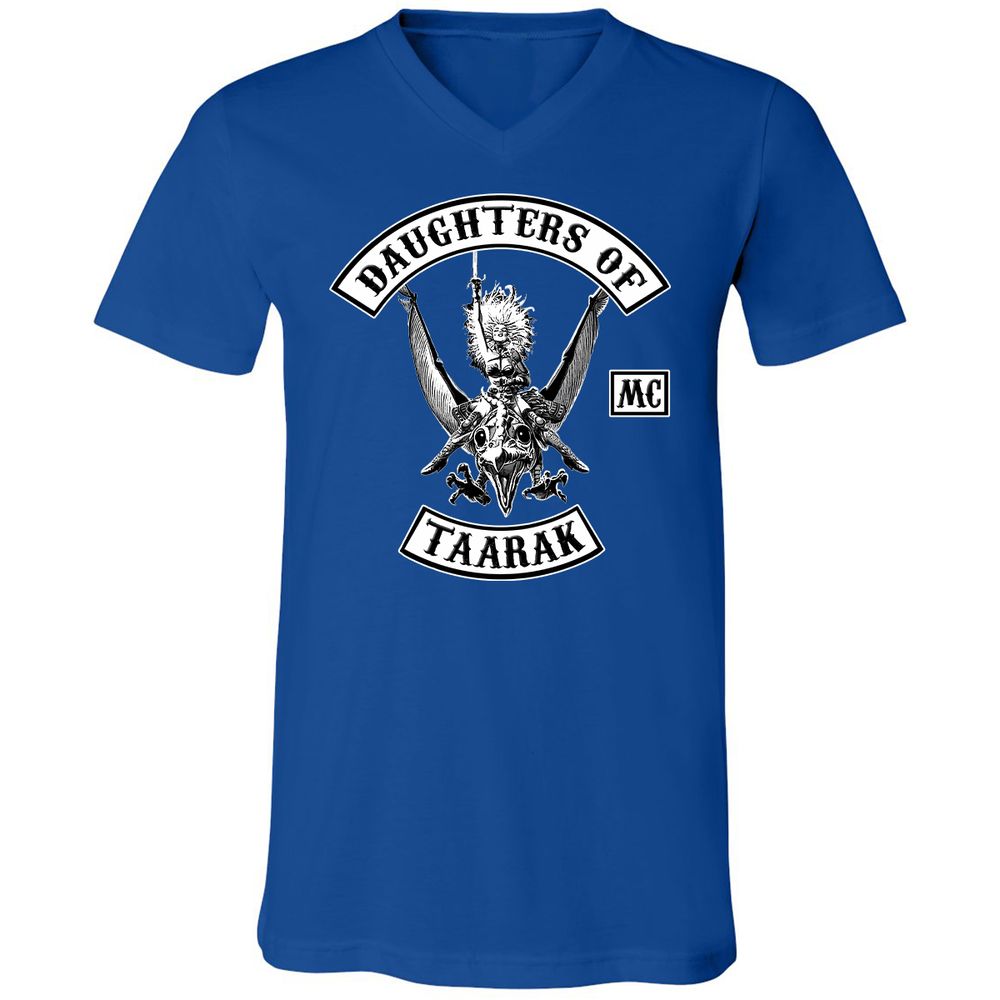 Unisex V-Neck T-Shirt - 5A9VQ2FG - True Royal - 4