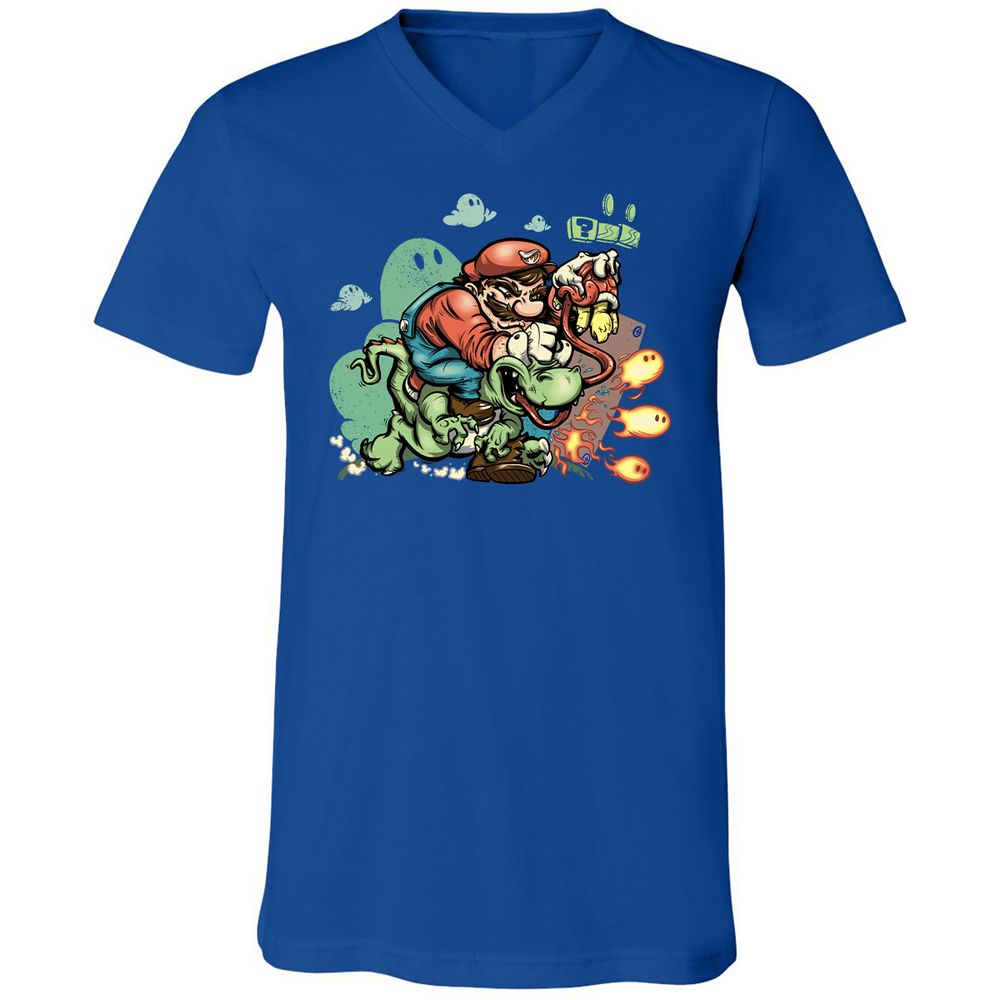 Unisex V-Neck T-Shirt - YWADZVZE - True Royal - 4