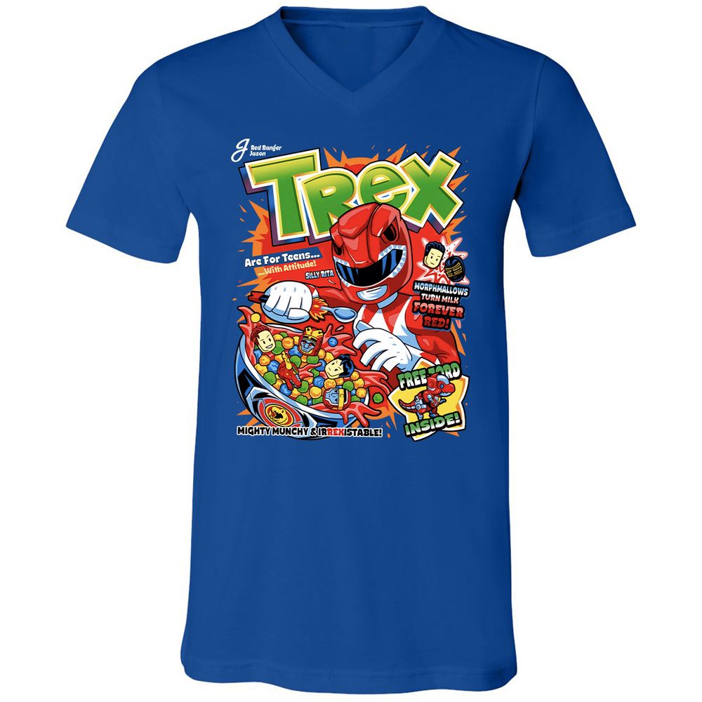 Unisex V-Neck T-Shirt - DKPFYQMS - True Royal - 4