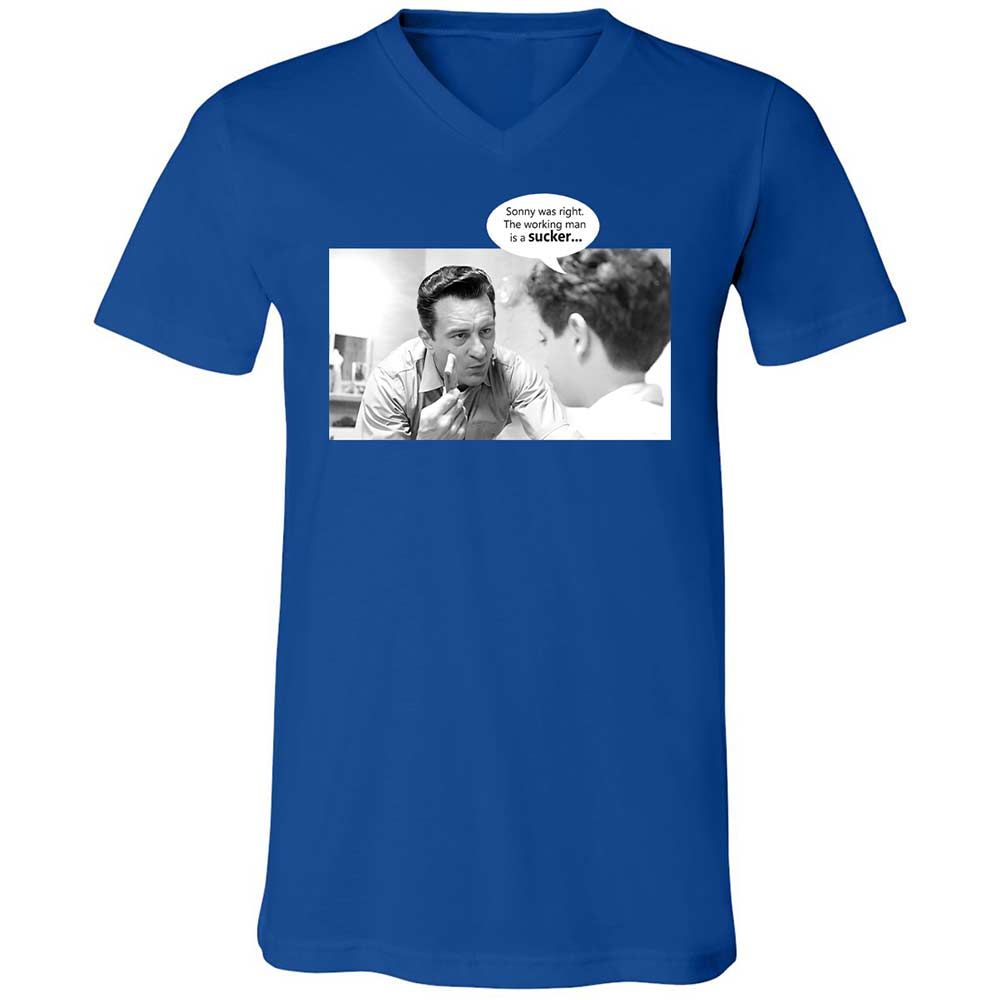 Unisex V-Neck T-Shirt - 1XFDQHCD - True Royal - 4