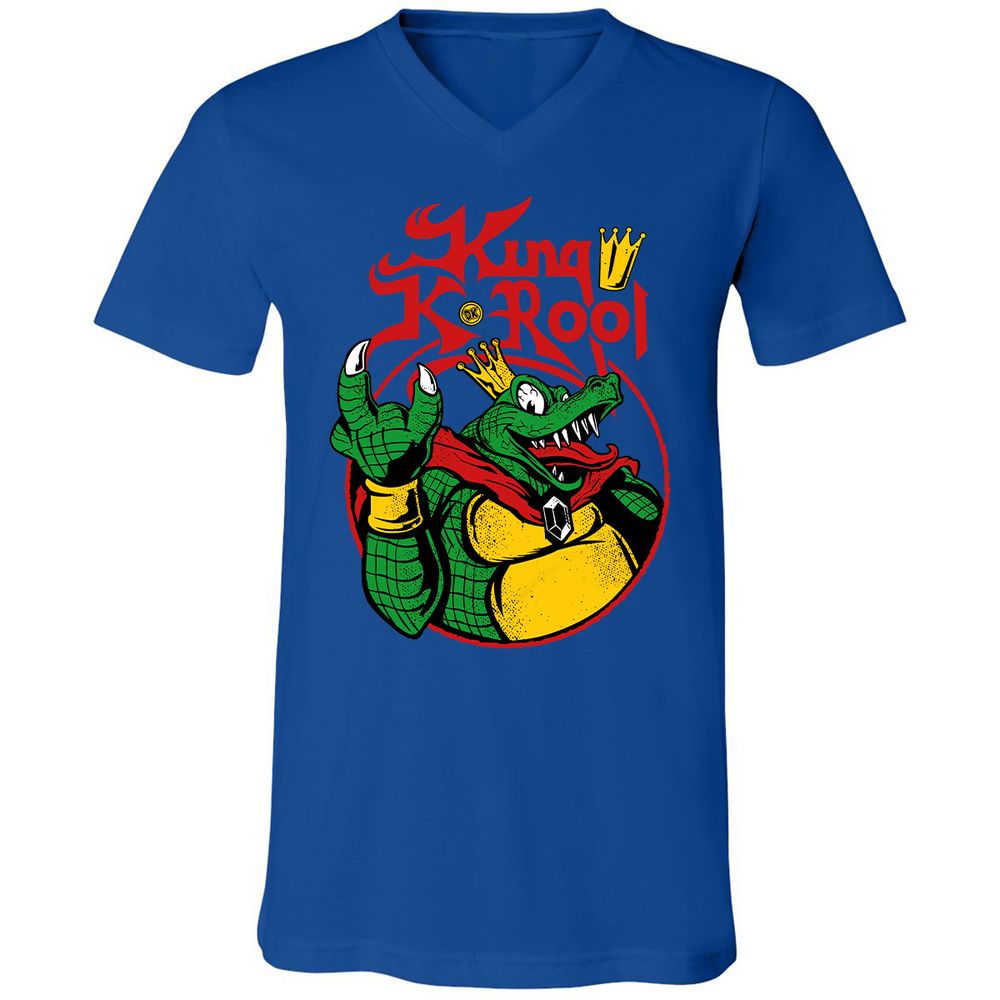 Unisex V-Neck T-Shirt - D4M16Y6M - True Royal - 4