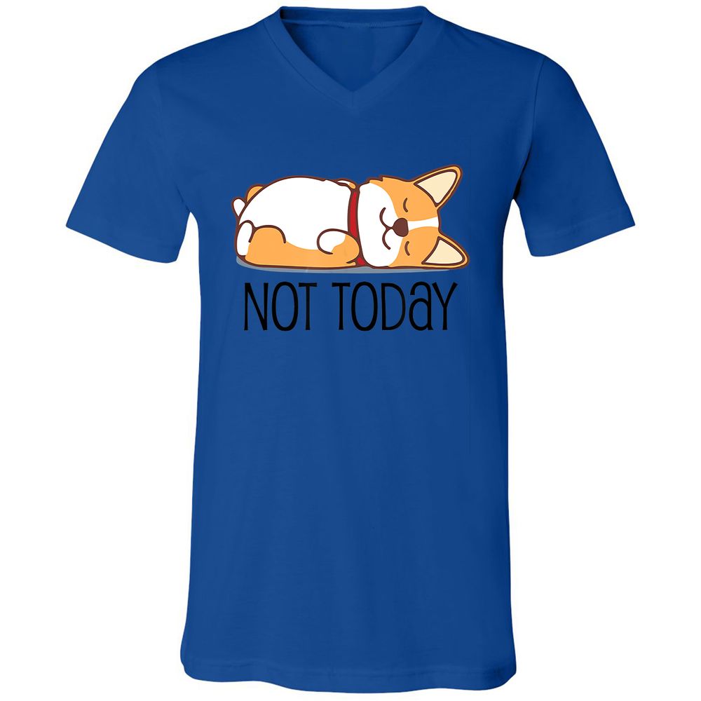 Unisex V-Neck T-Shirt - X984QRCB - True Royal - 4