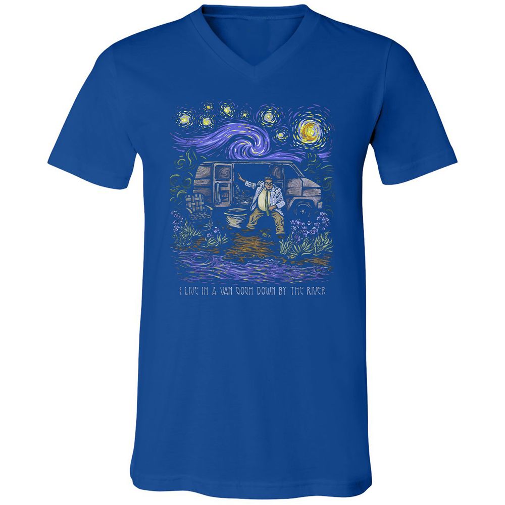 Unisex V-Neck T-Shirt - EXMMWNKE - True Royal - 4