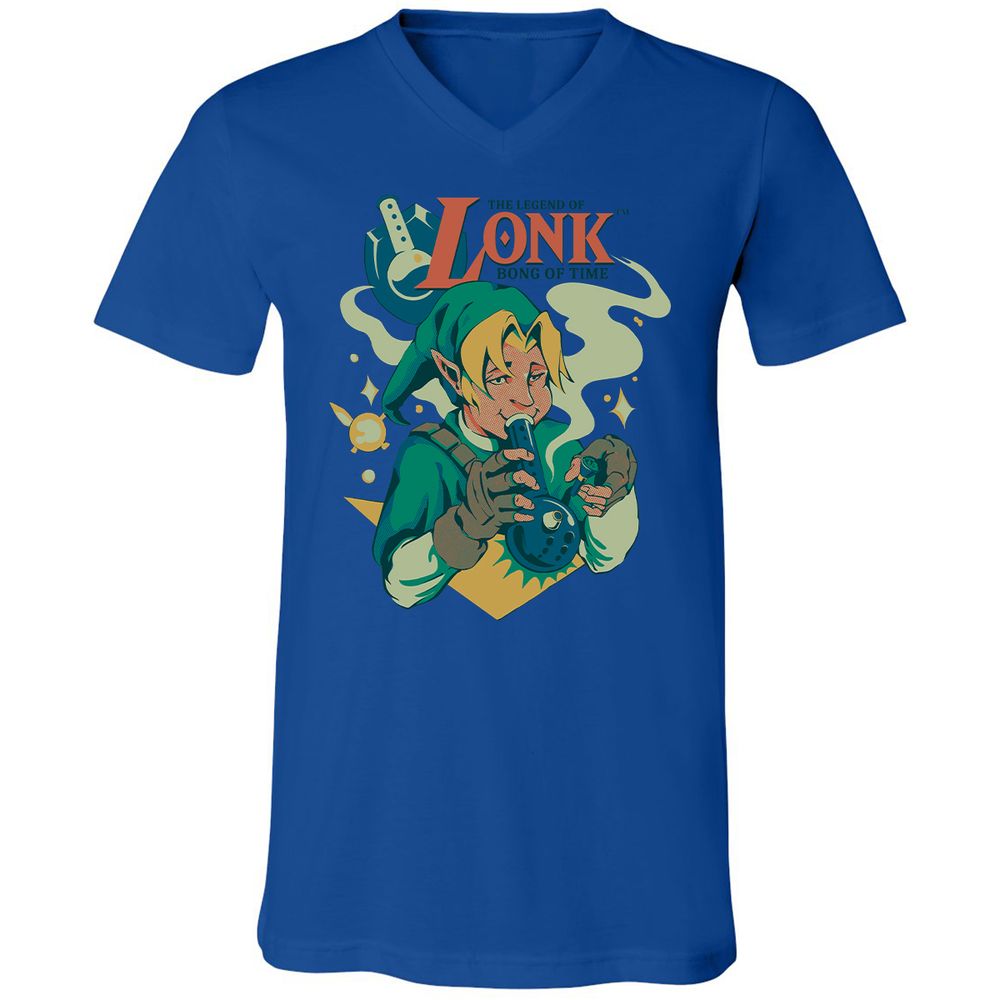 Unisex V-Neck T-Shirt - B98JACLR - True Royal - 4