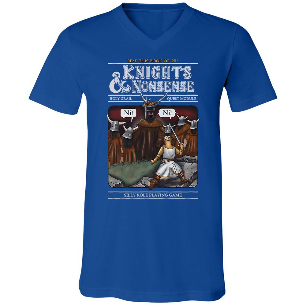 Unisex V-Neck T-Shirt - XCVTKFVU - True Royal - 4