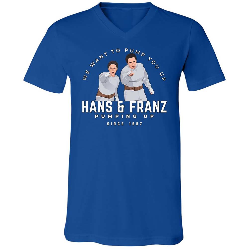 Unisex V-Neck T-Shirt - B6JXCDVC - True Royal - 4