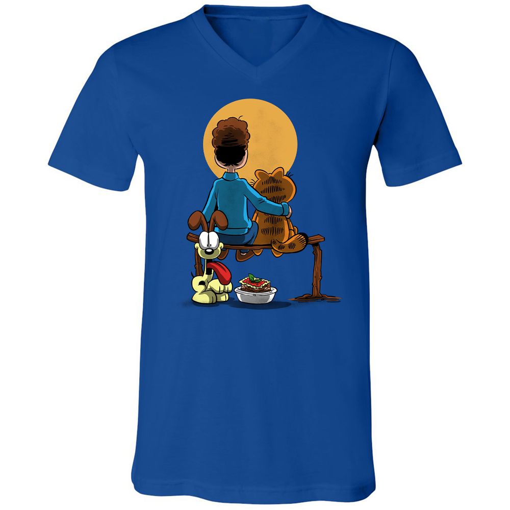 Unisex V-Neck T-Shirt - KMCM6XC1 - True Royal - 4