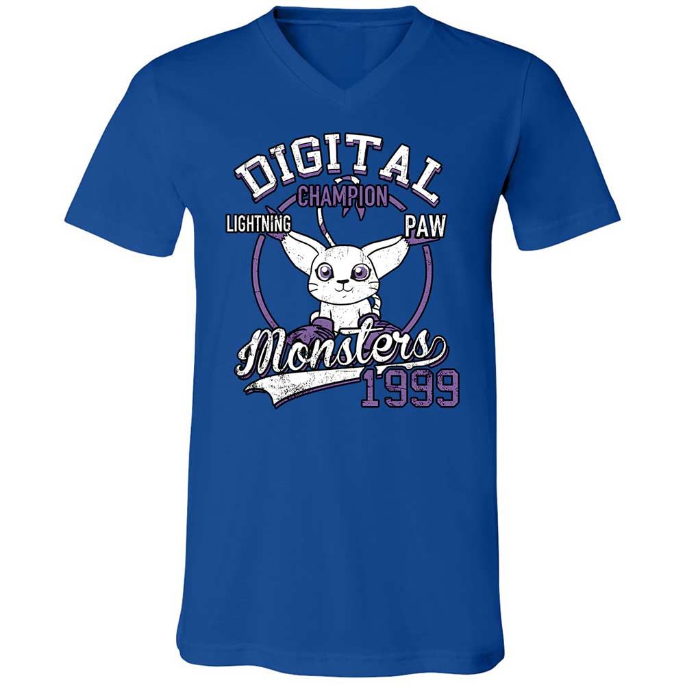 Unisex V-Neck T-Shirt - PQGXRYLZ - True Royal - 4