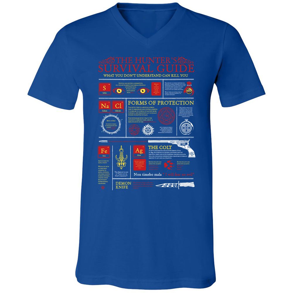 Unisex V-Neck T-Shirt - 674EM5HJ - True Royal - 4