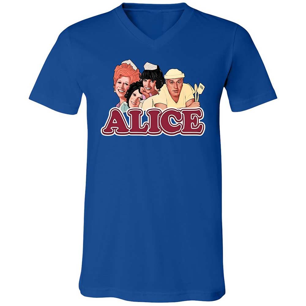 Unisex V-Neck T-Shirt - 3WGYFJZS - True Royal - 4