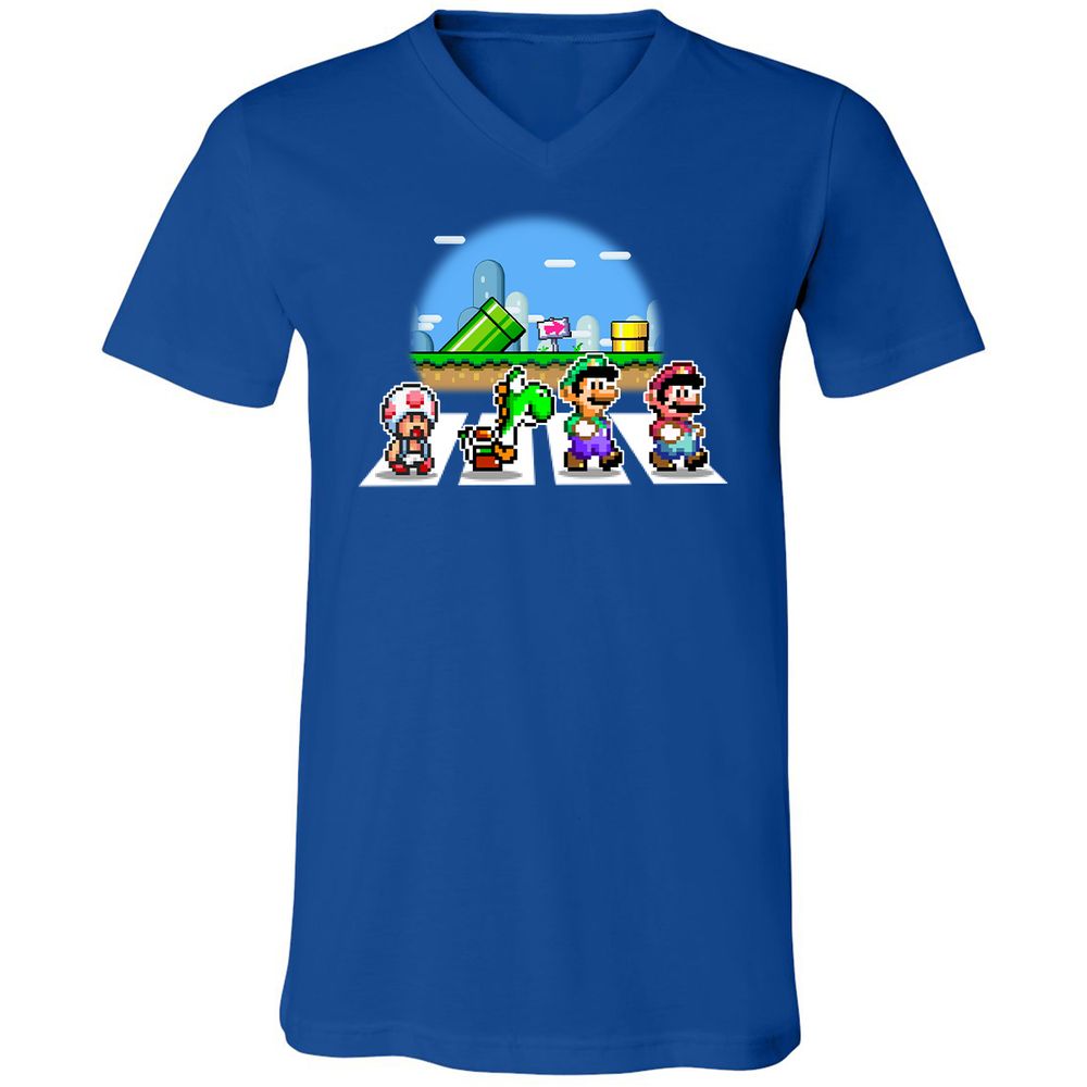 Unisex V-Neck T-Shirt - R4W2CWZ6 - True Royal - 4