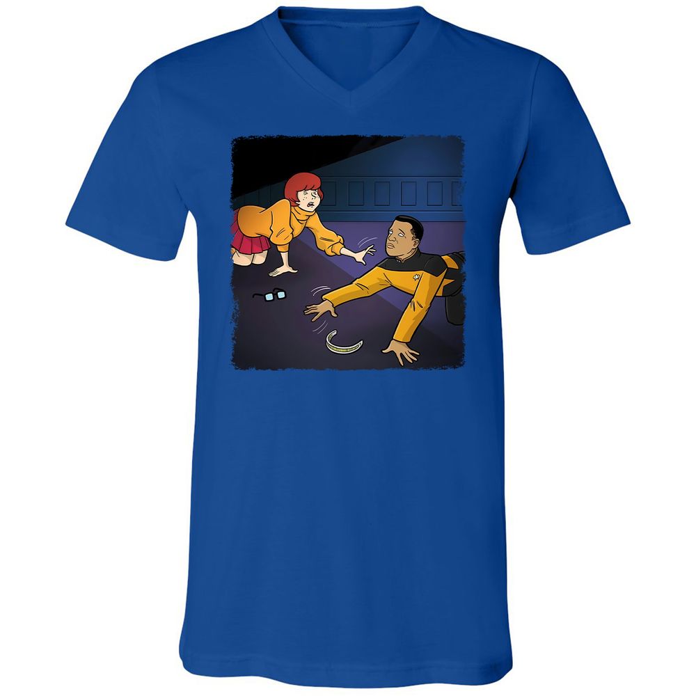 Unisex V-Neck T-Shirt - 5JJW8L6F - True Royal - 4