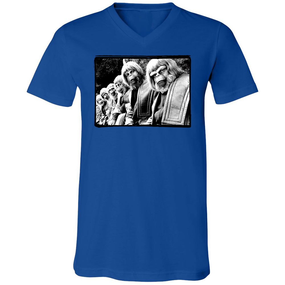Unisex V-Neck T-Shirt - Z1KHP5M6 - True Royal - 4