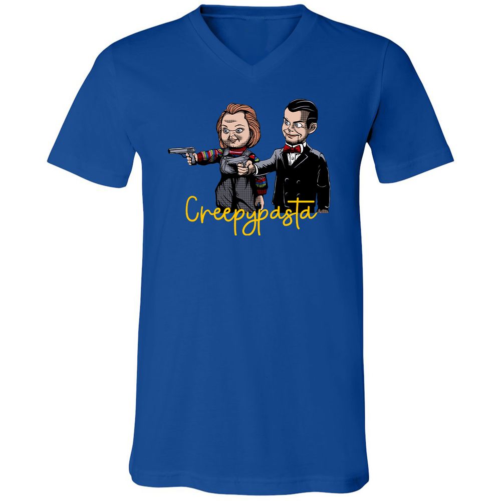 Unisex V-Neck T-Shirt - RMA5GQM2 - True Royal - 4