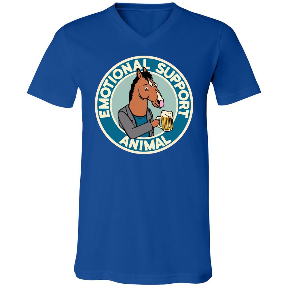 Unisex V-Neck T-Shirt - D2JS2FTS - True Royal - 4