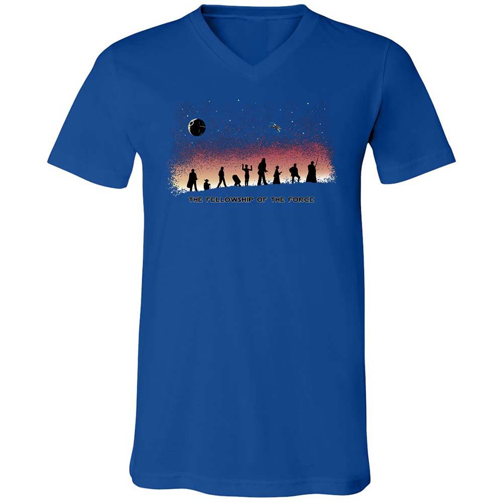Unisex V-Neck T-Shirt - GEMM24Z9 - True Royal - 4