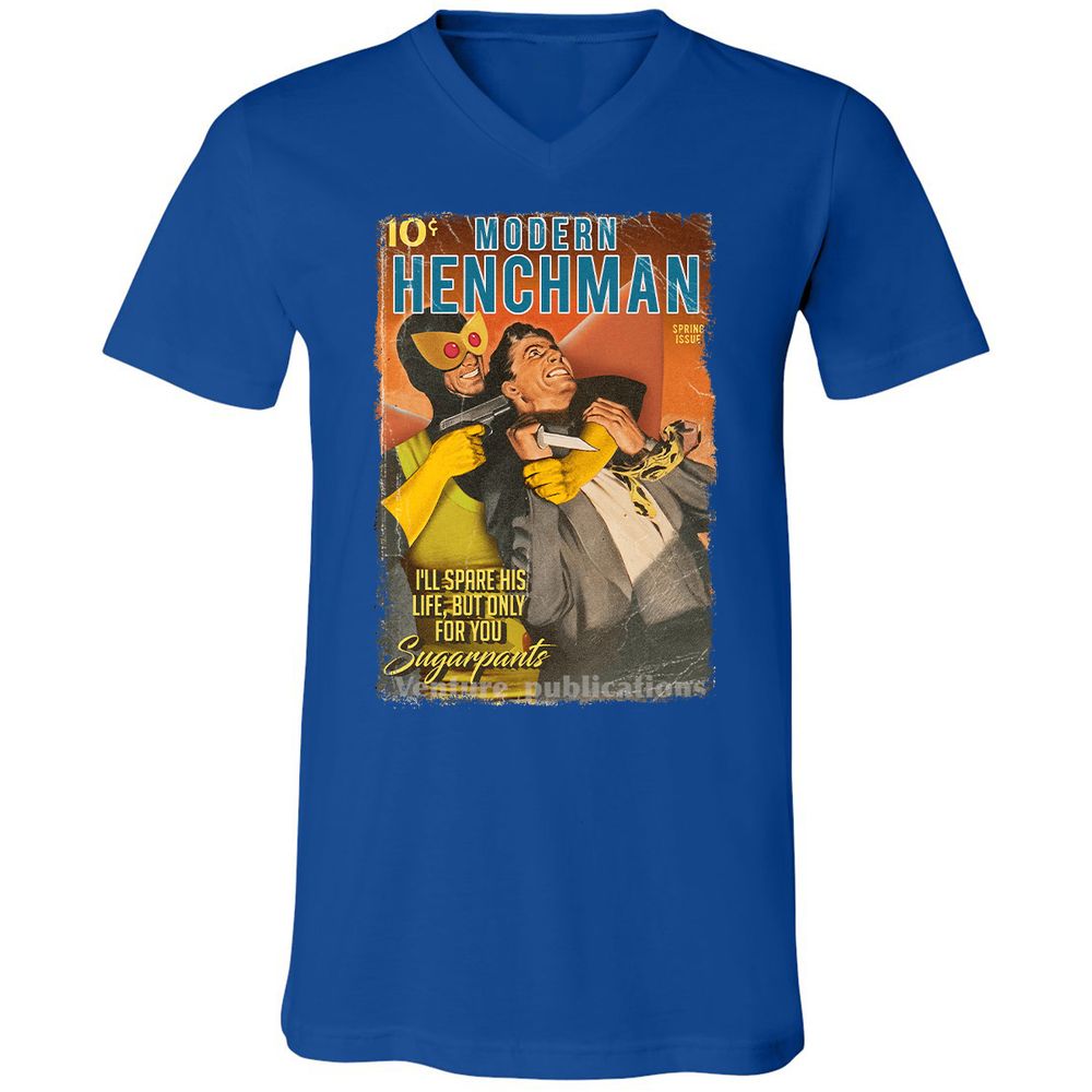 Unisex V-Neck T-Shirt - 4W1MSJ9J - True Royal - 4
