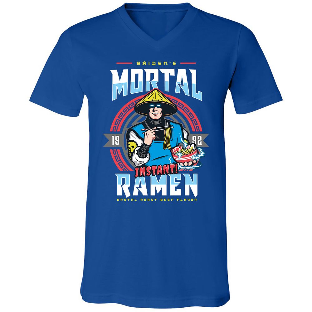 Unisex V-Neck T-Shirt - FFD3AUKJ - True Royal - 4