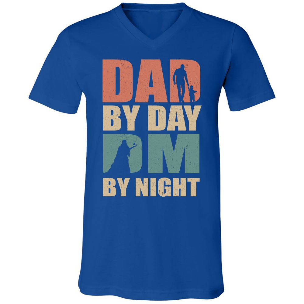 Unisex V-Neck T-Shirt - 2ZLJH8R4 - True Royal - 4