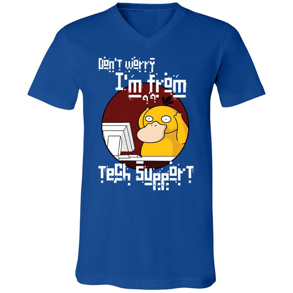 Unisex V-Neck T-Shirt - DV4JXXHJ - True Royal - 4