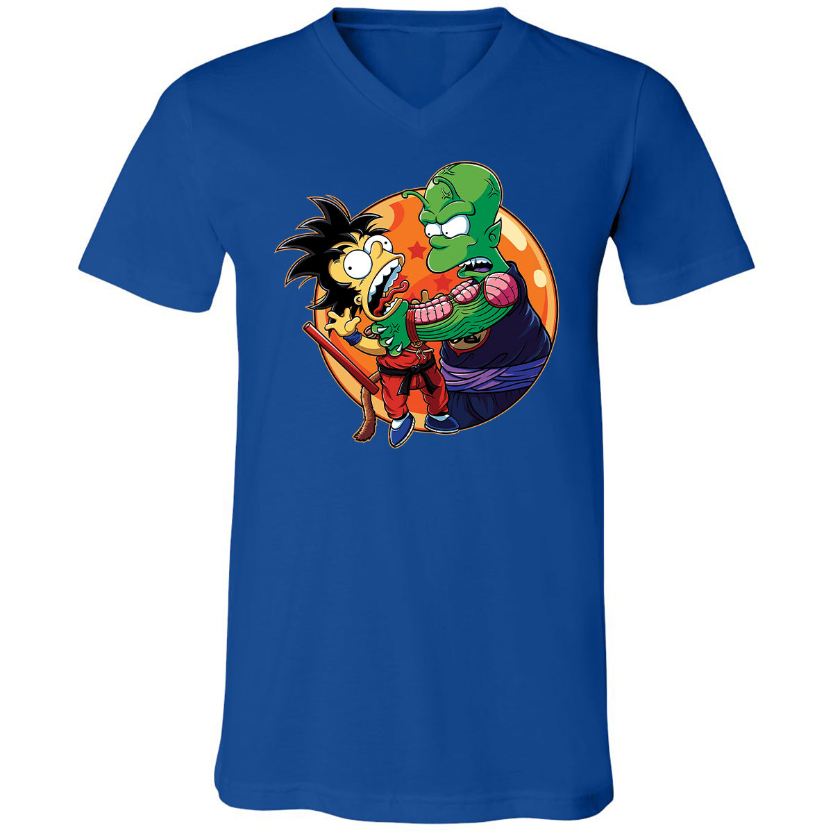 Unisex V-Neck T-Shirt - XSDDKHK3 - True Royal - 4