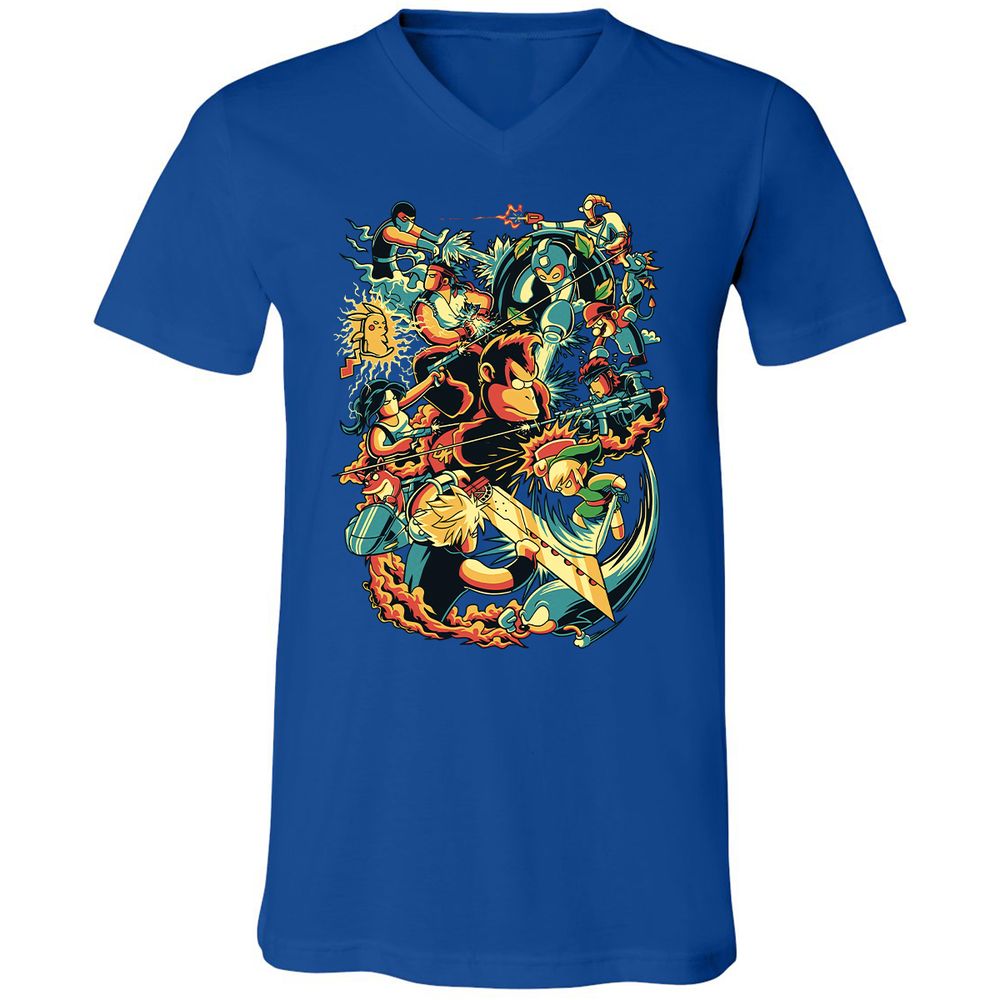 Unisex V-Neck T-Shirt - PV3HVH66 - True Royal - 4
