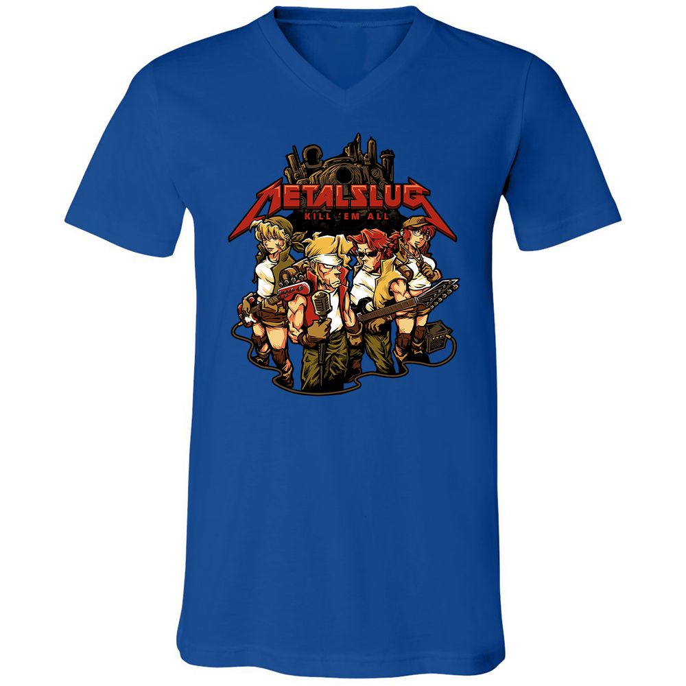 Unisex V-Neck T-Shirt - 9J1E4TKR - True Royal - 4