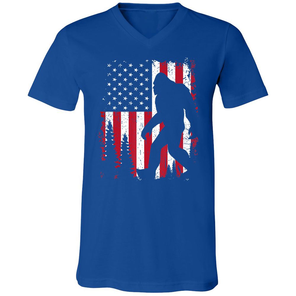Unisex V-Neck T-Shirt - HEB91A67 - True Royal - 4