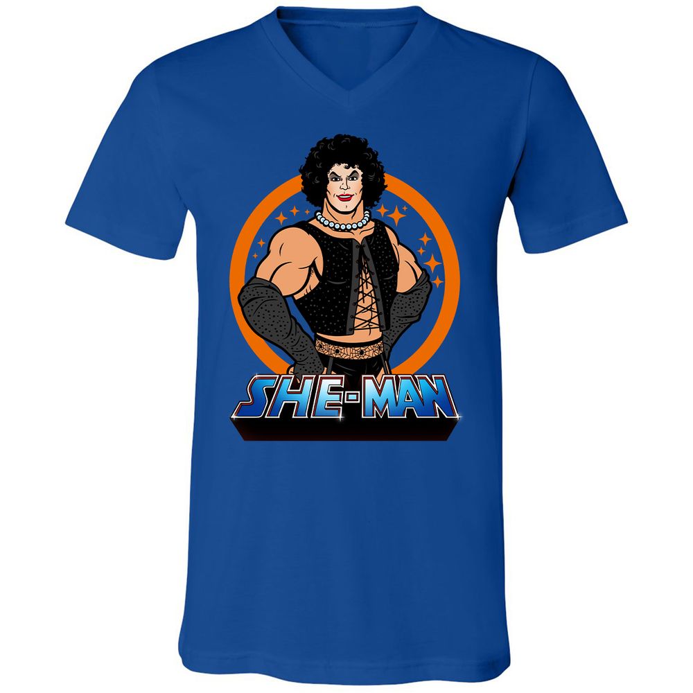 Unisex V-Neck T-Shirt - NRWP44AS - True Royal - 4