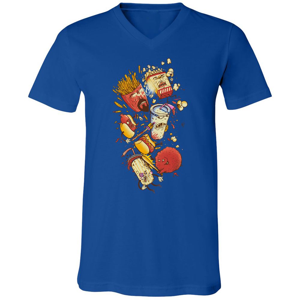 Unisex V-Neck T-Shirt - EFBJG8E1 - True Royal - 4