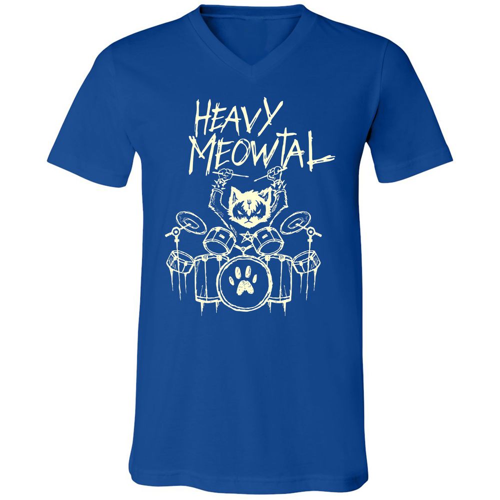 Unisex V-Neck T-Shirt - RU8Q6WCU - True Royal - 4