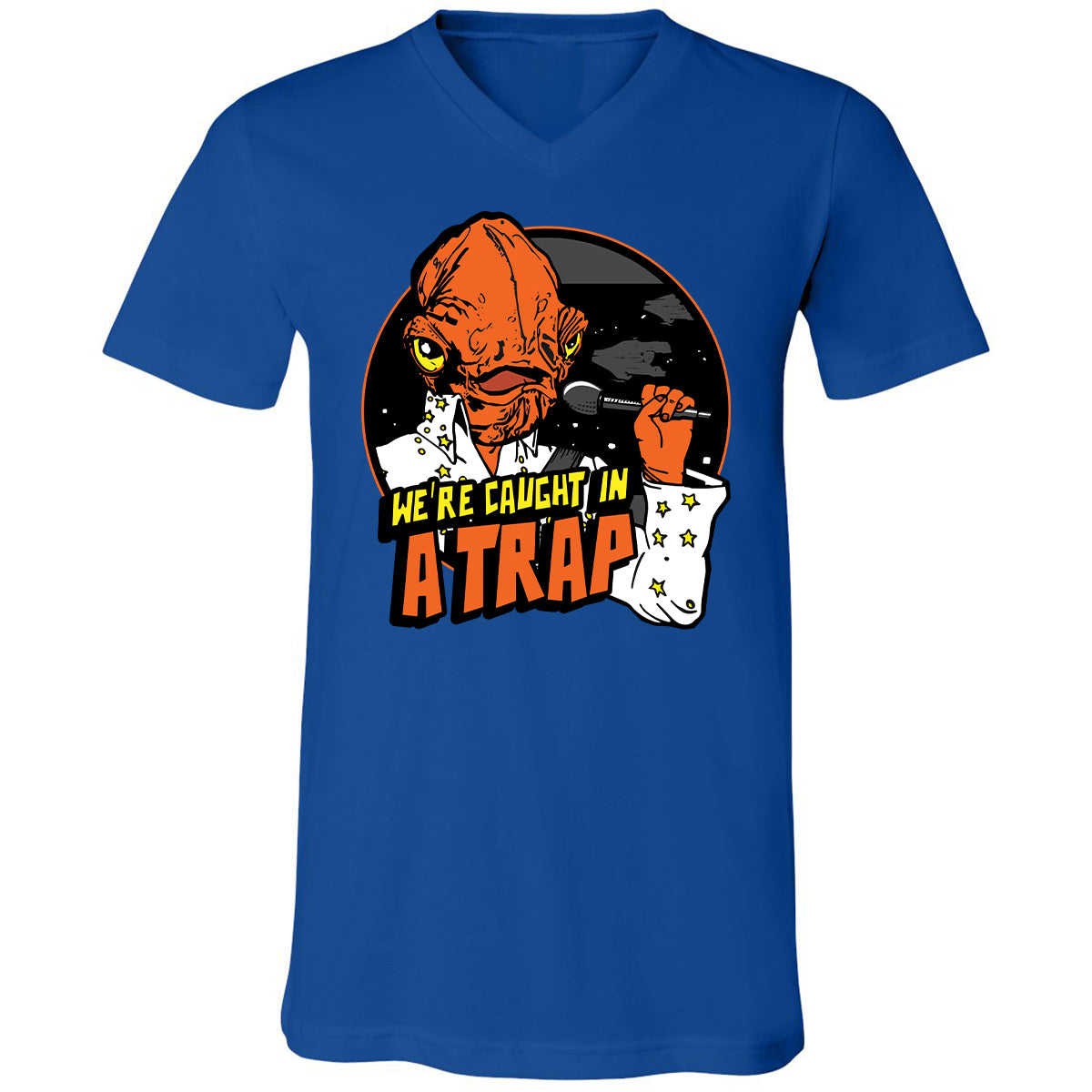 Unisex V-Neck T-Shirt - QXH12TQ2 - True Royal - 4