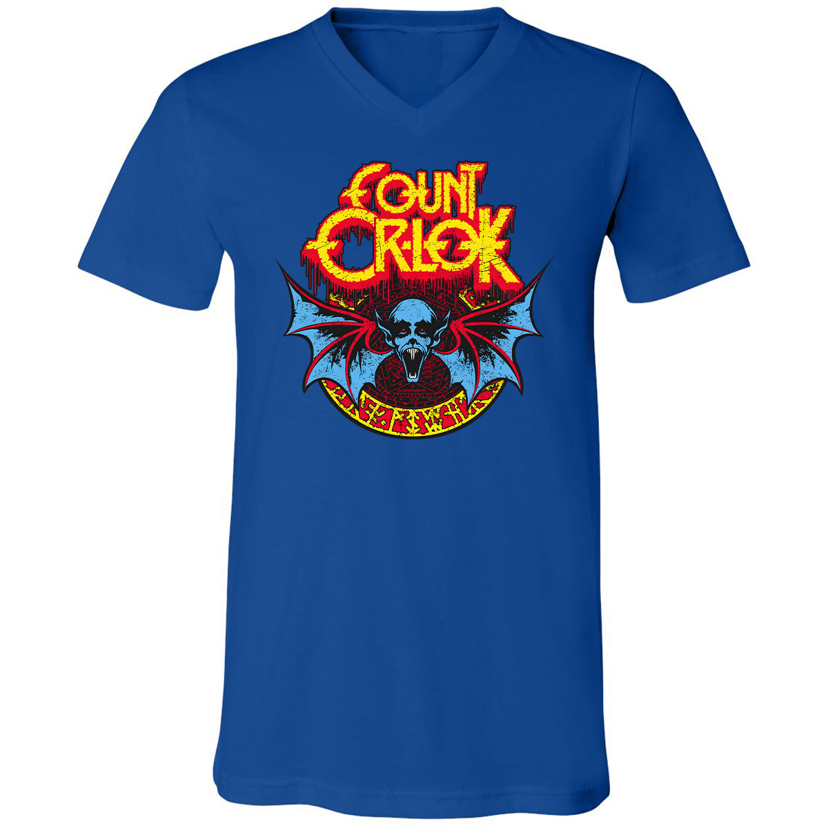 Unisex V-Neck T-Shirt - YWQ2NFPK - True Royal - 4