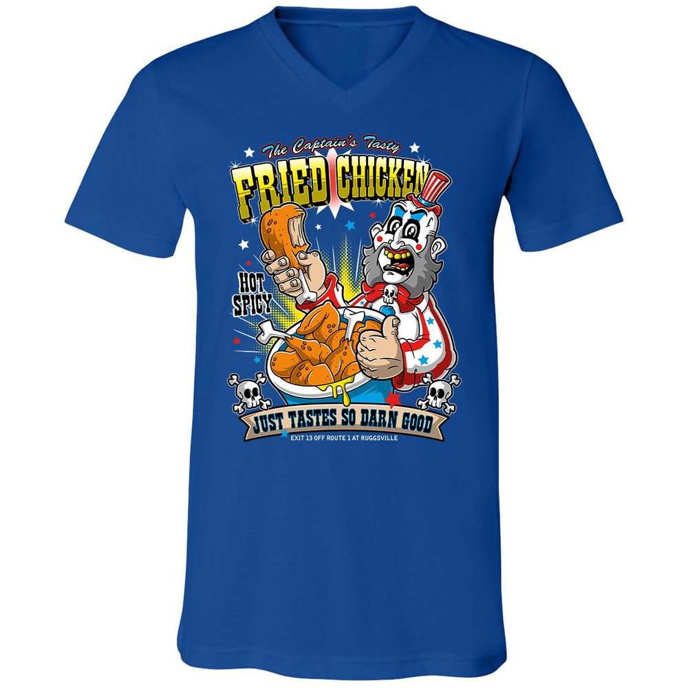 Unisex V-Neck T-Shirt - AFTCLY4Q - True Royal - 4