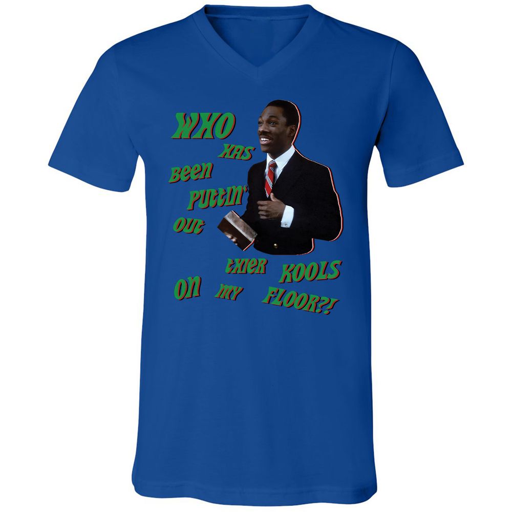 Unisex V-Neck T-Shirt - Q5ZMAA7L - True Royal - 4