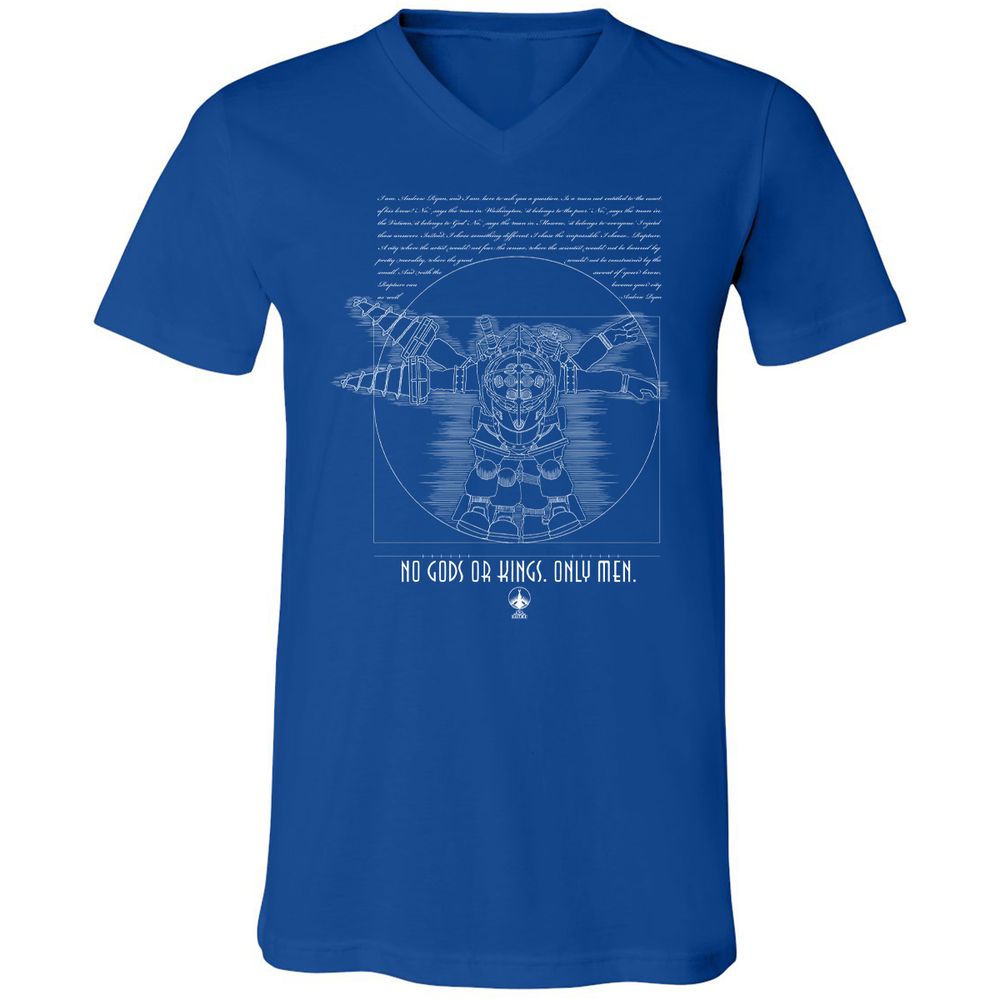 Unisex V-Neck T-Shirt - S3ETR4KH - True Royal - 4