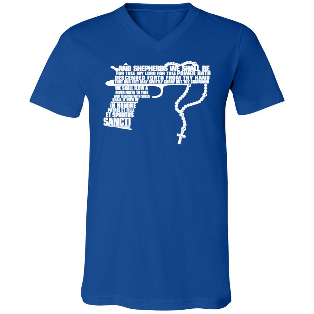 Unisex V-Neck T-Shirt - 41C1GSBZ - True Royal - 4