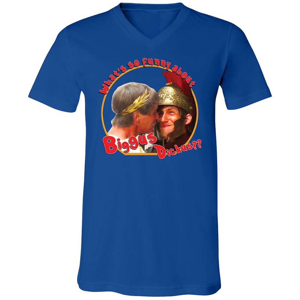 Unisex V-Neck T-Shirt - SU4ERRCC - True Royal - 4
