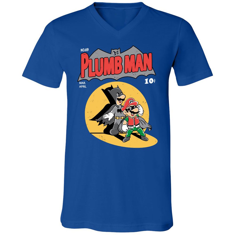 Unisex V-Neck T-Shirt - SNSMHH67 - True Royal - 4