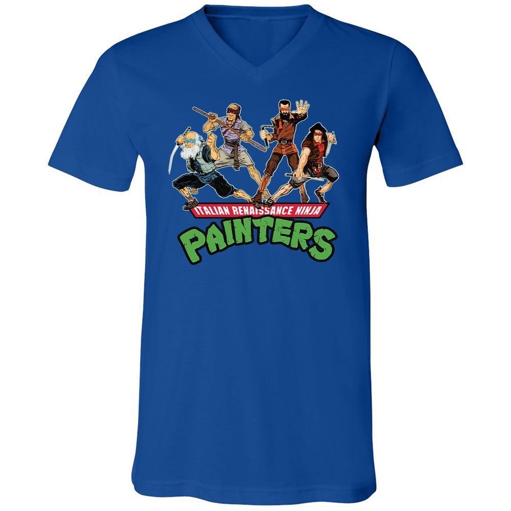 Unisex V-Neck T-Shirt - LLRF4UYH - True Royal - 4