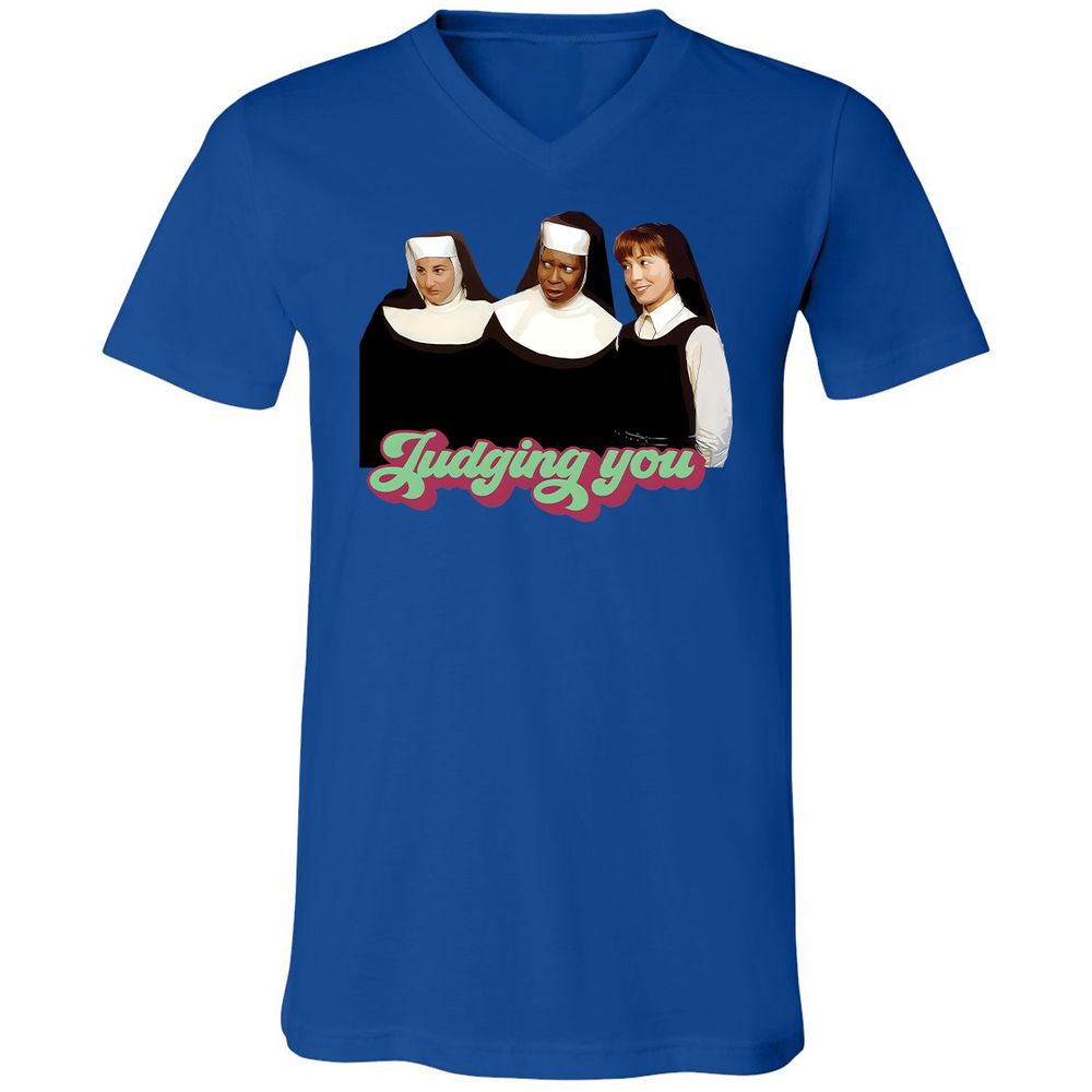 Unisex V-Neck T-Shirt - SXHT8TB6 - True Royal - 4