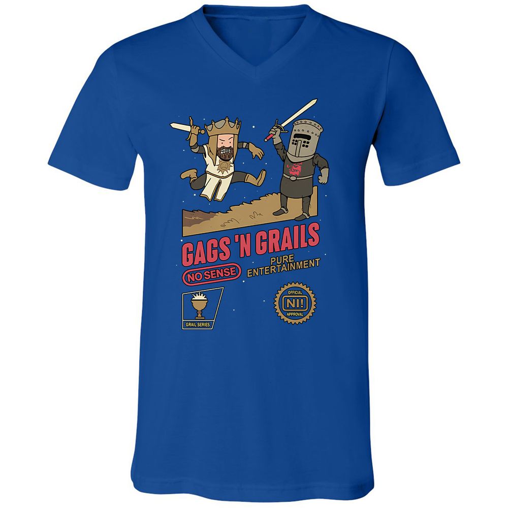 Unisex V-Neck T-Shirt - E86P23SQ - True Royal - 4