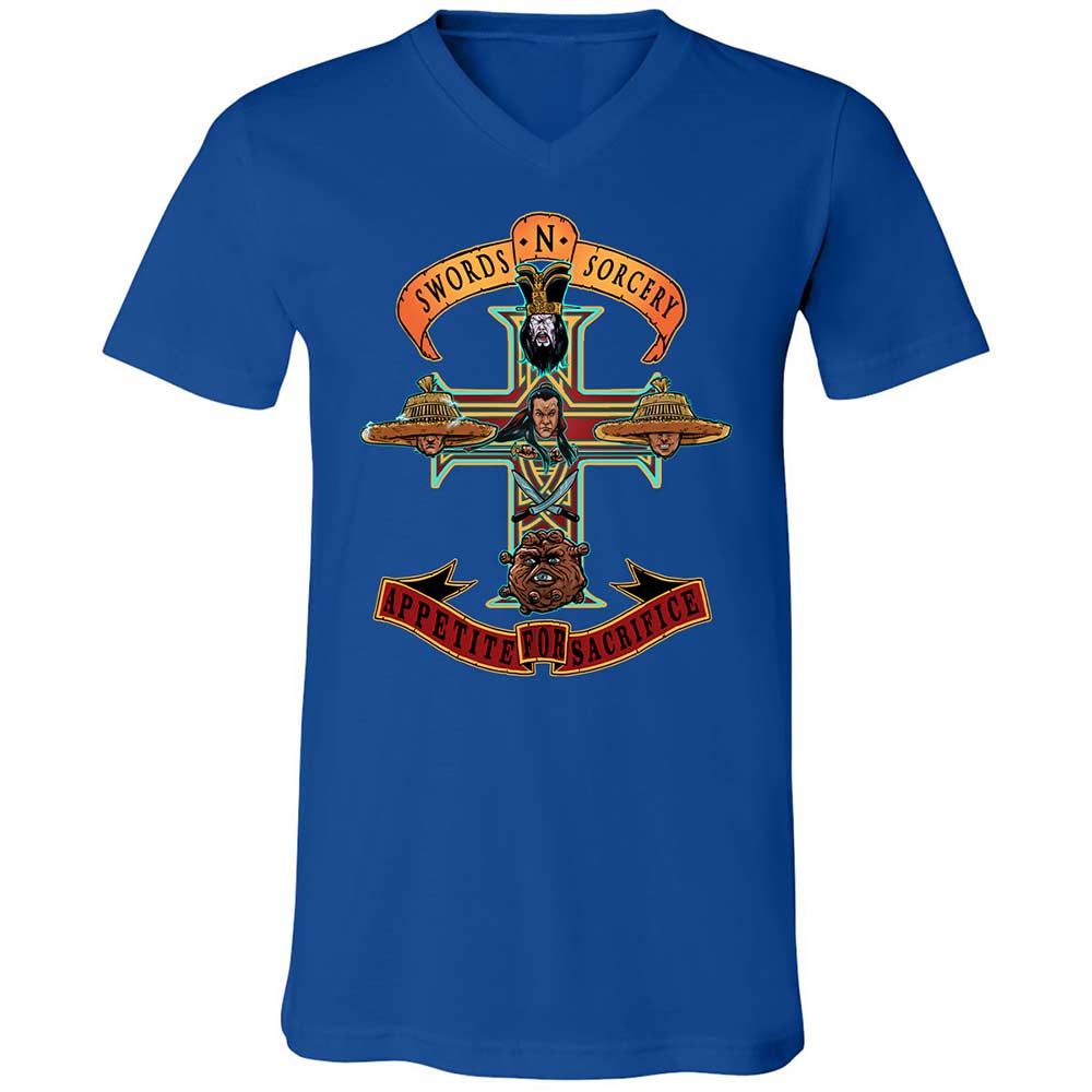 Unisex V-Neck T-Shirt - CNTNJ7CA - True Royal - 4