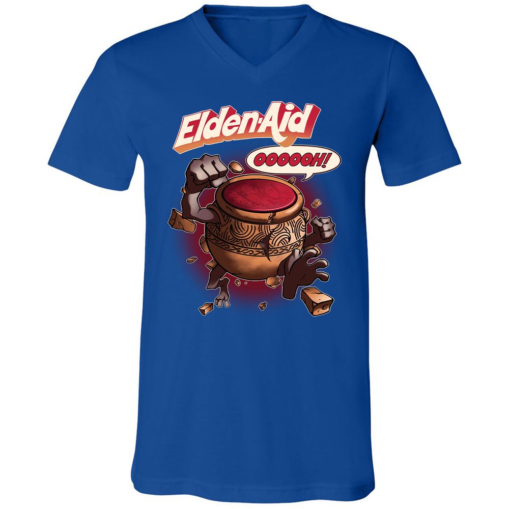 Unisex V-Neck T-Shirt - H6X4GM9E - True Royal - 4
