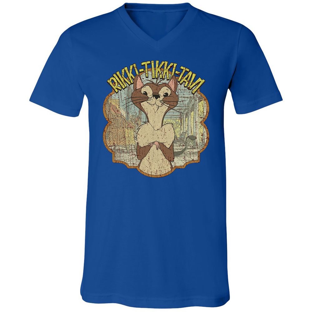 Unisex V-Neck T-Shirt - XW1WCGEK - True Royal - 4